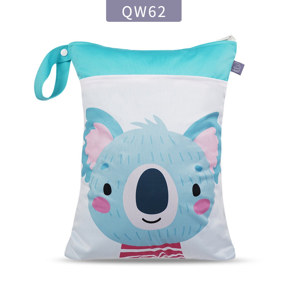 💳❤️現貨❤️🇹🇼 Elinfant防水尿布袋 30*40大容量 雙拉鍊收納袋 尿布袋 污衣袋 汙衣袋 潔衣袋-規格圖8