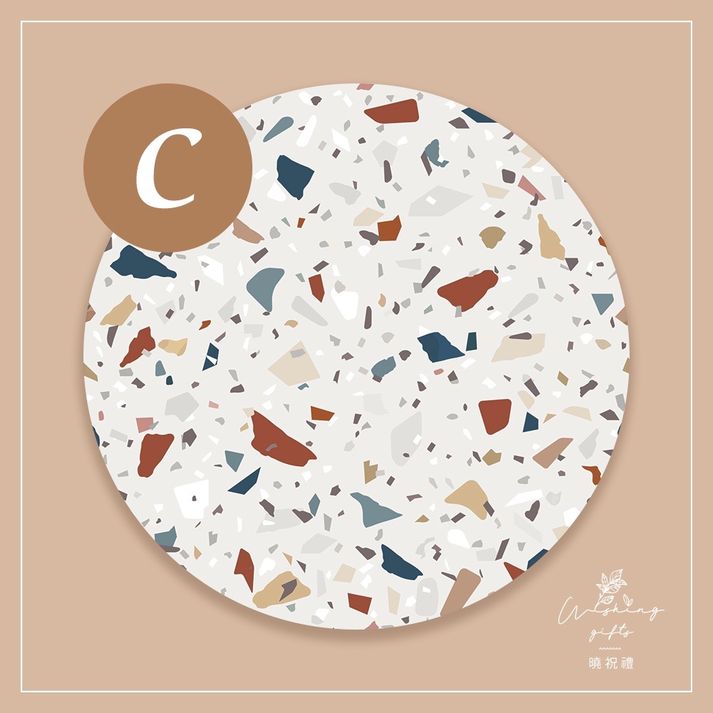 【復古懷舊】磨石子 復古風 陶瓷吸水杯墊 婚禮小物 聖誕禮物 交換禮物 隔熱墊 新年禮物-細節圖5