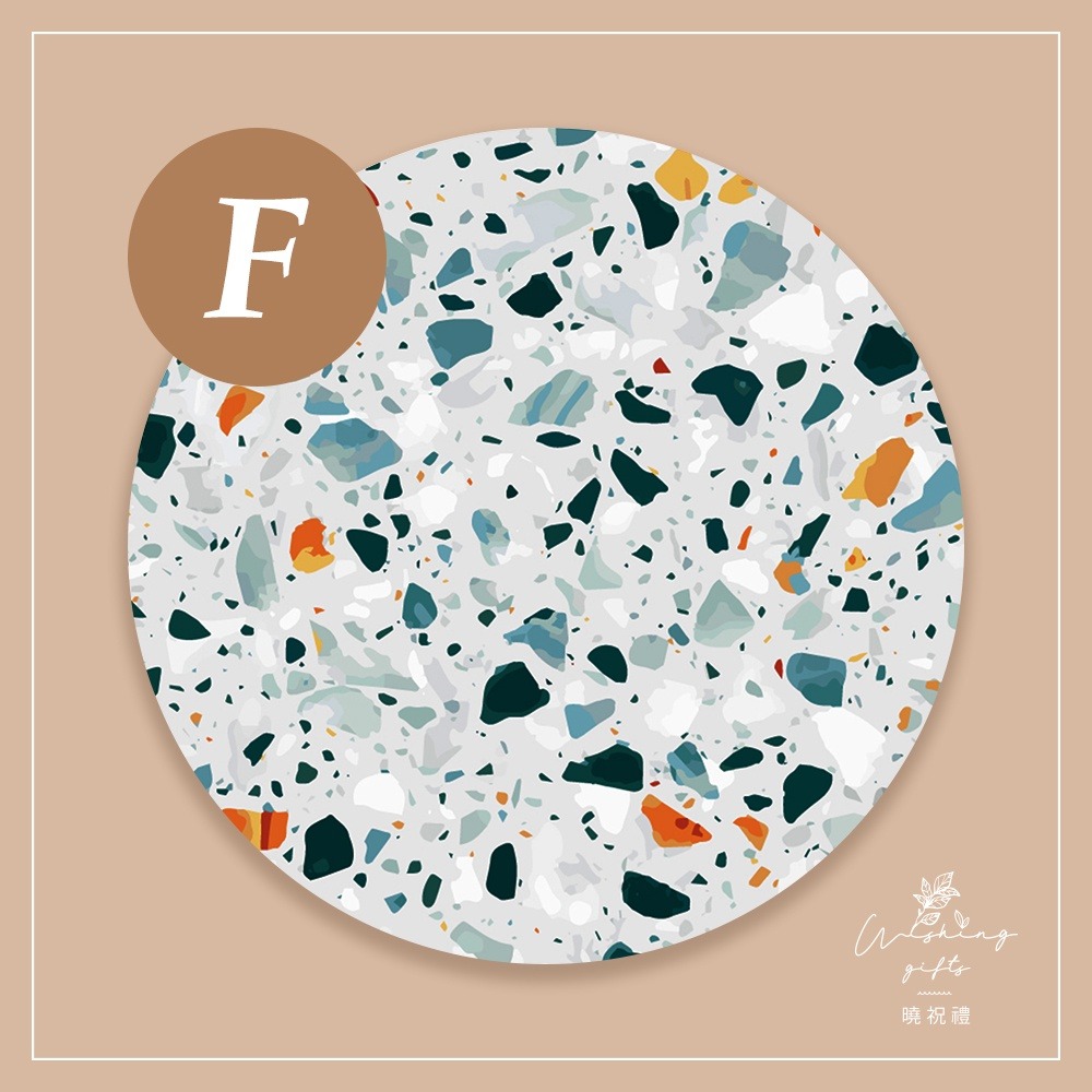 【復古懷舊】磨石子 復古風 陶瓷吸水杯墊 婚禮小物 聖誕禮物 交換禮物 隔熱墊 新年禮物-細節圖8