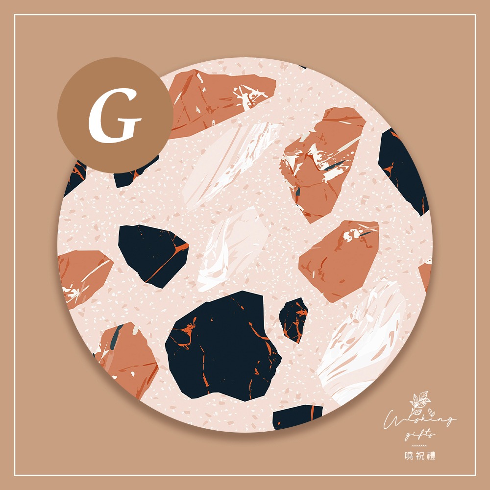 【復古懷舊】磨石子 復古風 陶瓷吸水杯墊 婚禮小物 聖誕禮物 交換禮物 隔熱墊 新年禮物-細節圖9