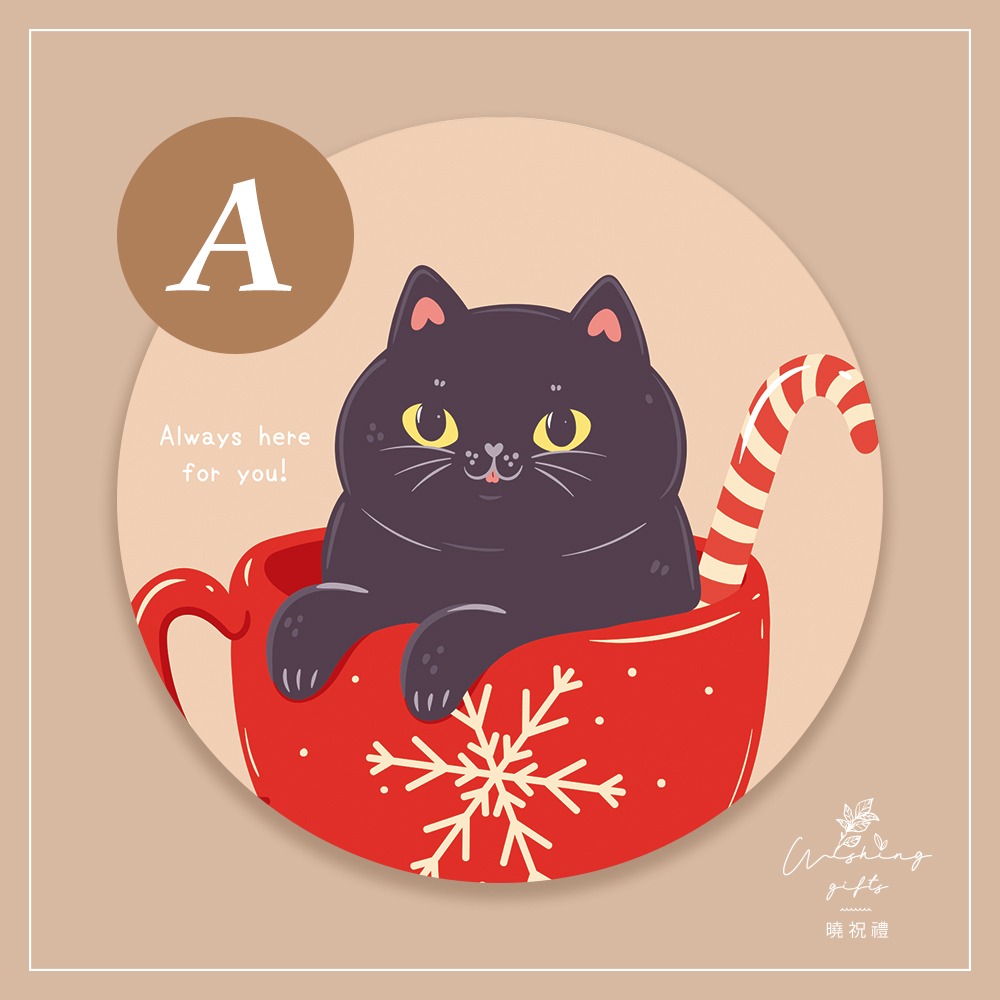 【交換禮物】貓咪 杯墊 餐墊 公室小物 矽藻土杯墊 聖誕禮物 隔熱墊 辦交換禮物 婚禮小物 台灣製造 吸水杯墊-細節圖3