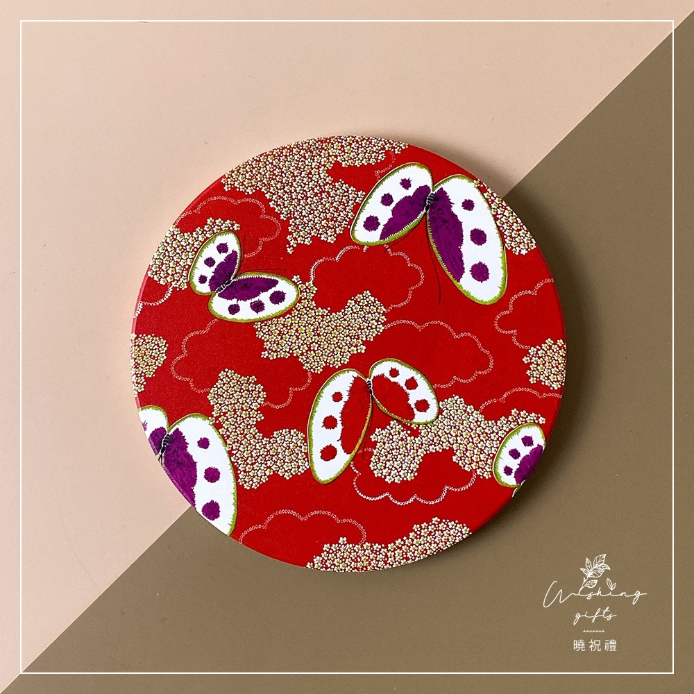 【台灣花布系列A】台灣花布客家花布陶瓷吸水杯墊 婚禮小物 桌上禮 聖誕禮 交換禮物 尾牙禮品 活動贈品禮品 抽獎禮-細節圖4