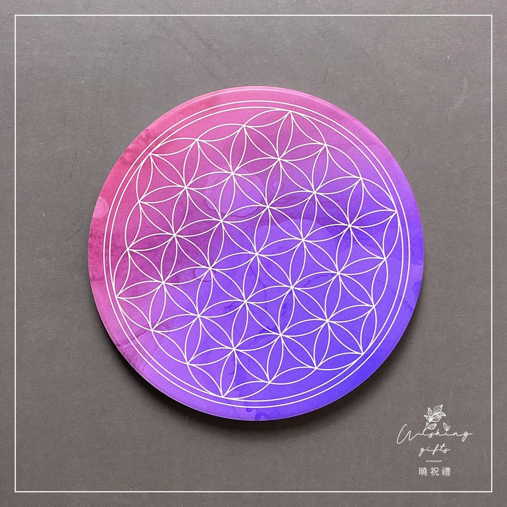 【獨家款身心靈系列】生命之花 生命樹 麥達昶陶瓷吸水杯墊 台灣製造 鶯歌陶瓷 交換禮物 聖誕禮物 尾牙禮品-細節圖2