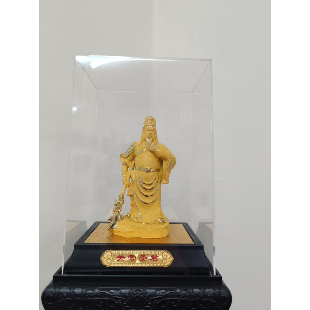 台灣現貨 絨沙金關公 關聖帝君 關公 帝君 開運 祈福 平安 鎮宅 擺件 精美-細節圖2