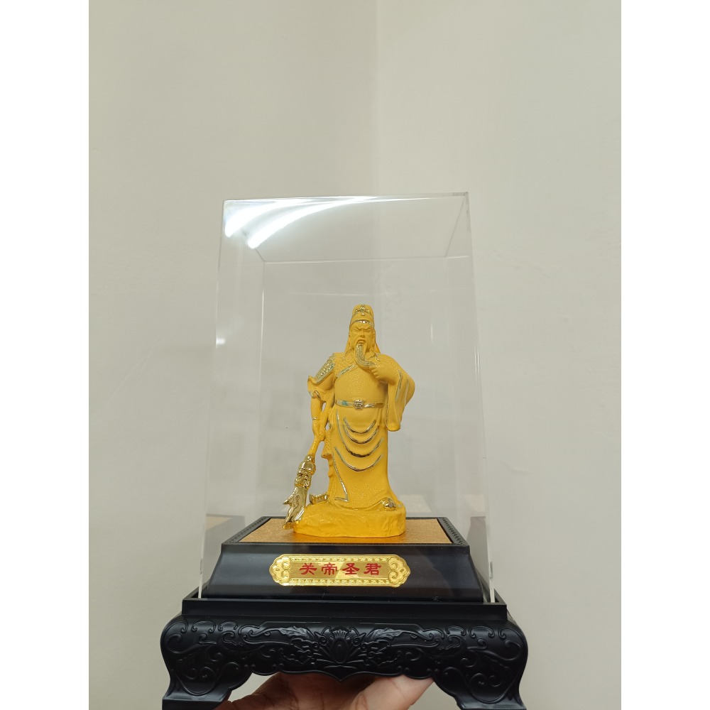 台灣現貨 絨沙金關公 關聖帝君 關公 帝君 開運 祈福 平安 鎮宅 擺件 精美-細節圖2