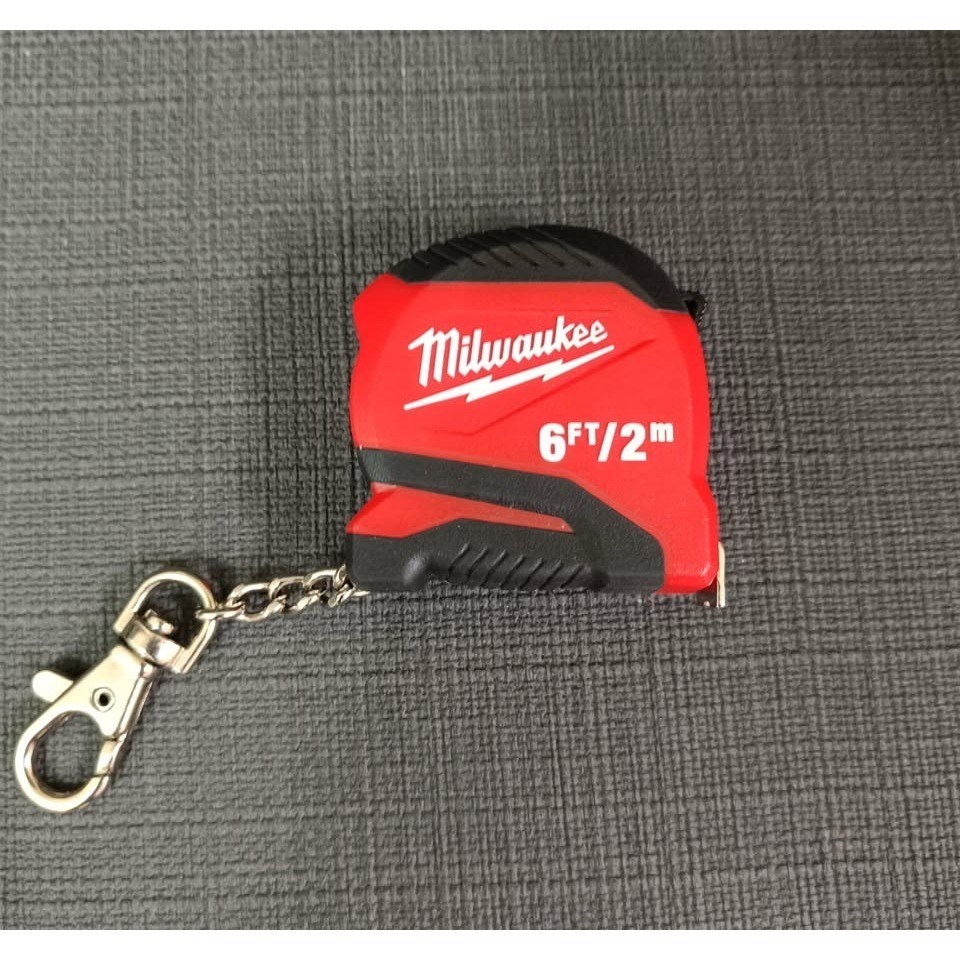 全新 現貨 Milwaukee 美沃奇 2M / 6FT 公分/英吋 捲尺鑰匙圈 裸裝 五金 捲尺 測量工具-細節圖2