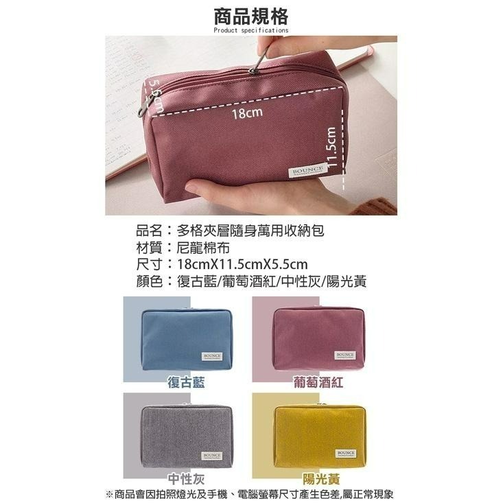 【24H現貨快出】通勤小物多格層收納包 收納包 錢包 分隔包 化妝包 手拿包 小包 3C包-細節圖9