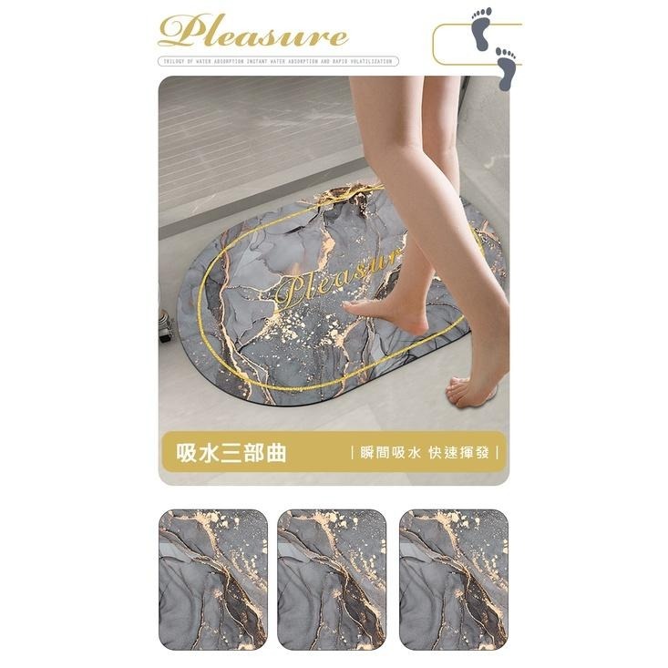 【24H現貨快出】大理石軟硅藻土速乾防滑地墊 腳踏墊 防滑墊 浴室軟墊 浴室地墊 門墊 瞬吸 硅藻土 快速吸水 防滑-細節圖3