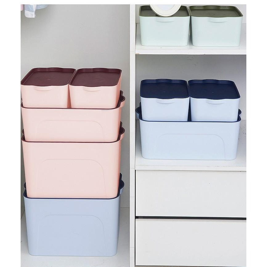 【24H現貨快出】日式風多功能收納盒 儲物盒 桌上收納盒 整理箱 收納盒 素面-細節圖3