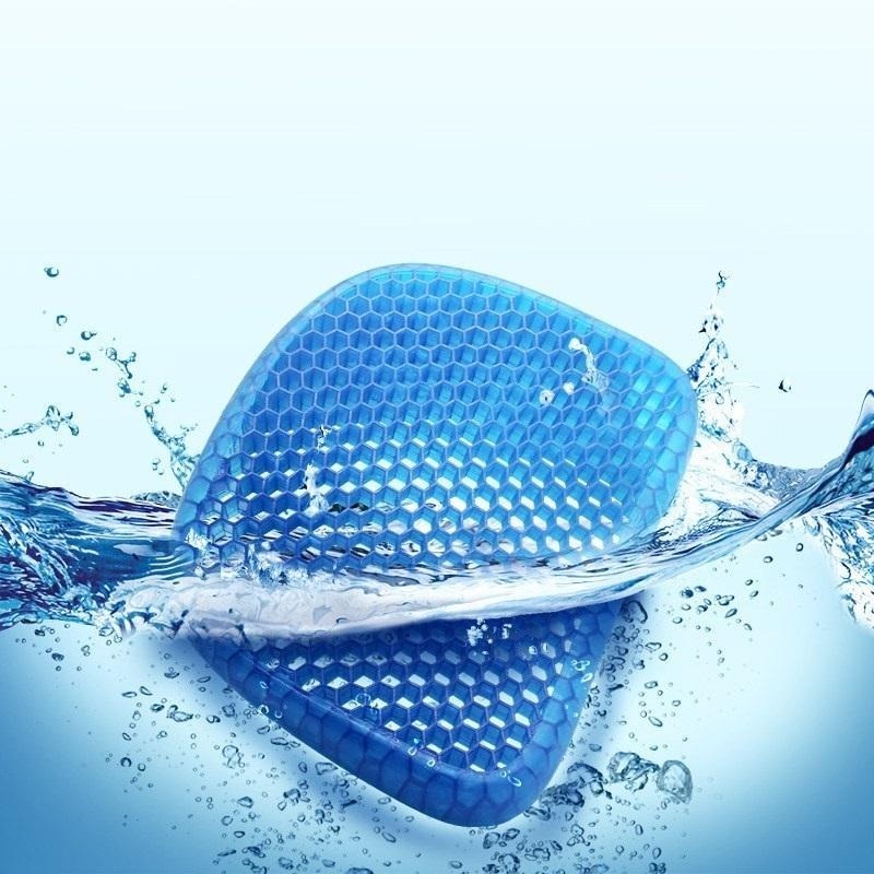 【24H現貨快出】正版單層超透氣蜂巢冷凝膠坐墊(弧形款) 水感凝膠椅墊 冰涼墊 汽車座墊 坐墊 久坐墊 汽車椅墊-細節圖3