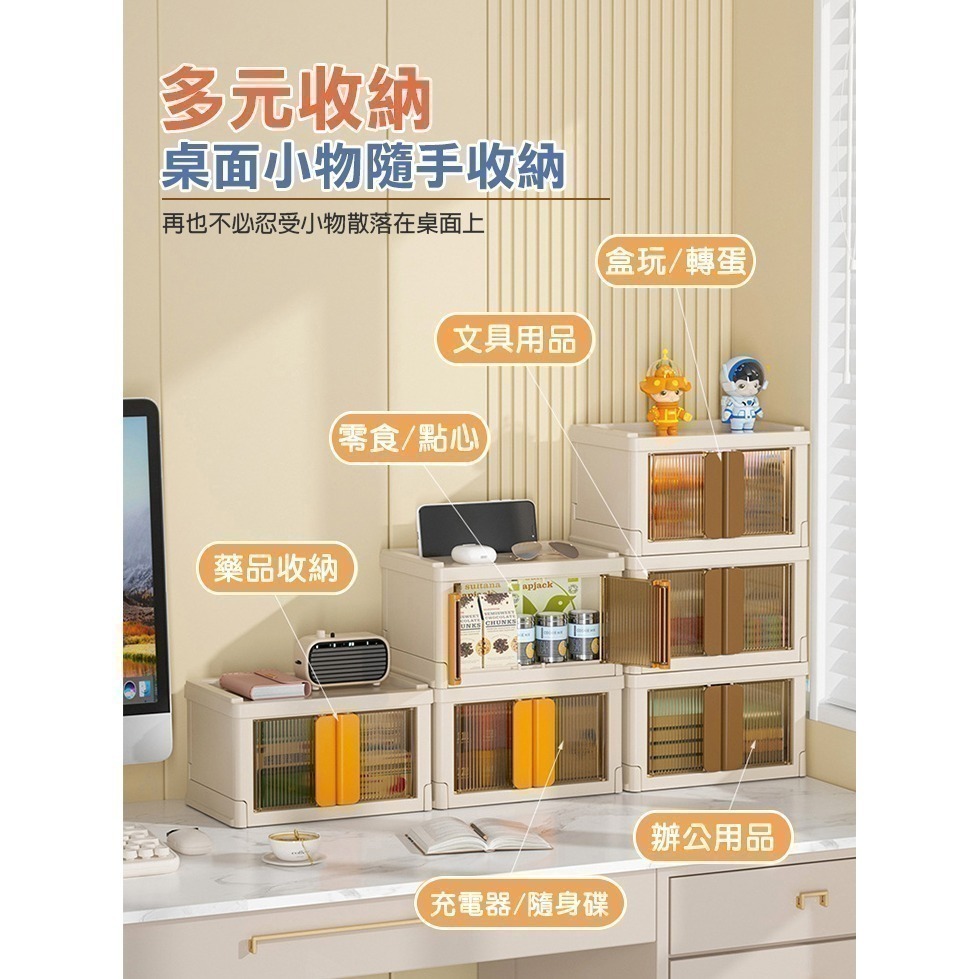 【7-ELEVEN 門市團購】桌上型雙開折疊收納盒(2入組) 收納箱 收納盒 文具盒 手帳盒 手帳收納 浴室收納 收納-細節圖4