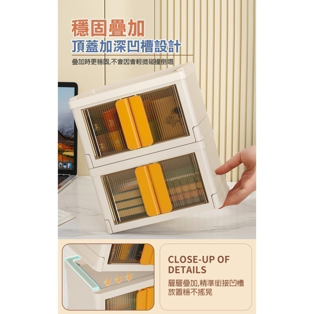 【7-ELEVEN 門市團購】桌上型雙開折疊收納盒(2入組) 收納箱 收納盒 文具盒 手帳盒 手帳收納 浴室收納 收納-細節圖5