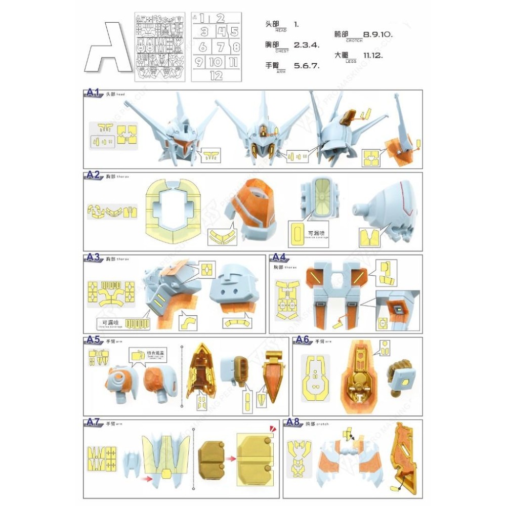 【模玩】※現貨※TAS沉迷者 萬代HG 黑騎士小隊 伽樓羅 預切遮蓋帶-細節圖2