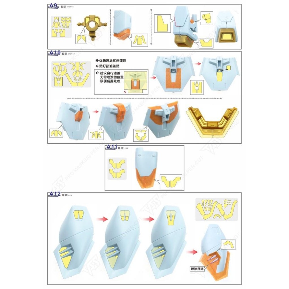 【模玩】※現貨※TAS沉迷者 萬代HG 黑騎士小隊 伽樓羅 預切遮蓋帶-細節圖3