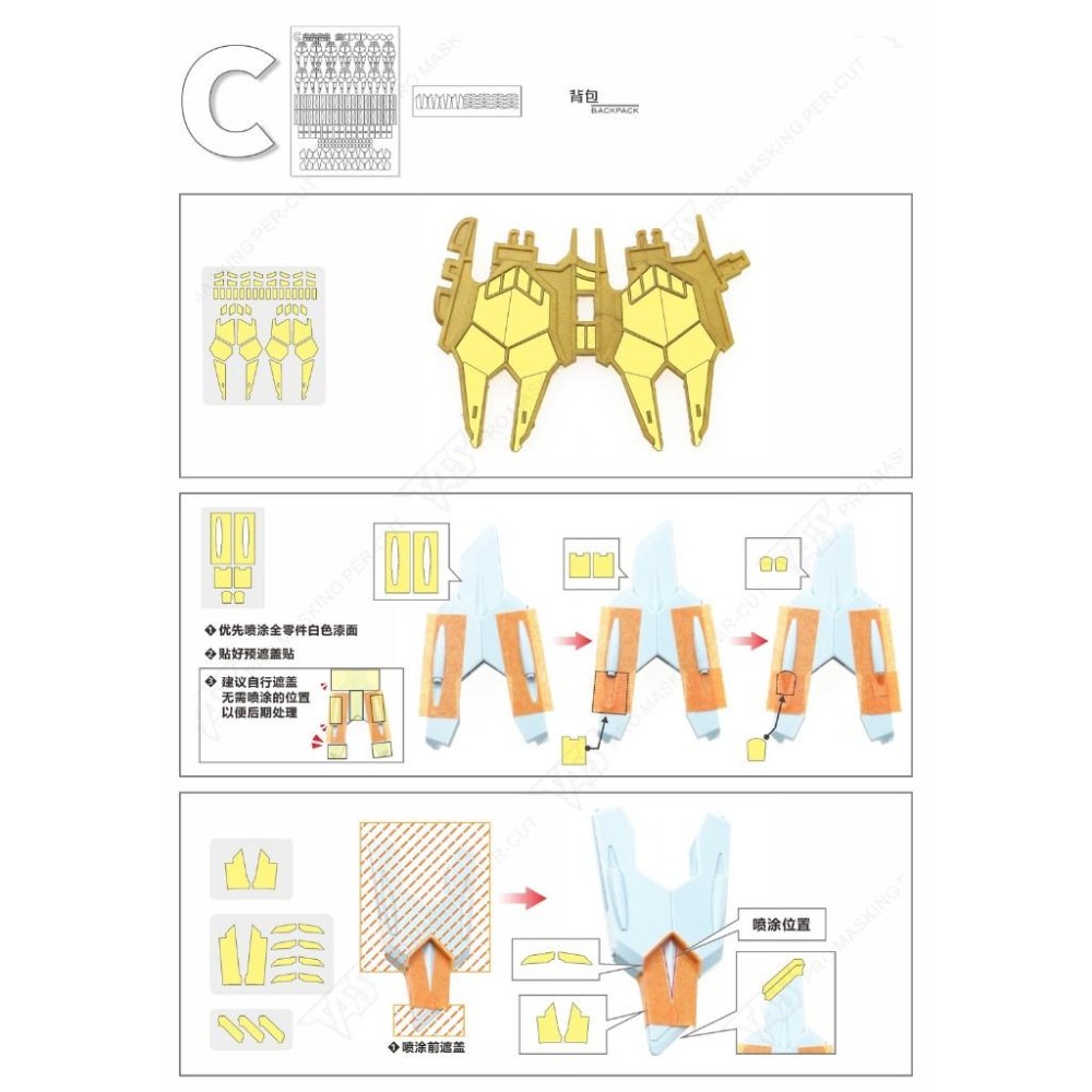 【模玩】※現貨※TAS沉迷者 萬代HG 黑騎士小隊 伽樓羅 預切遮蓋帶-細節圖5