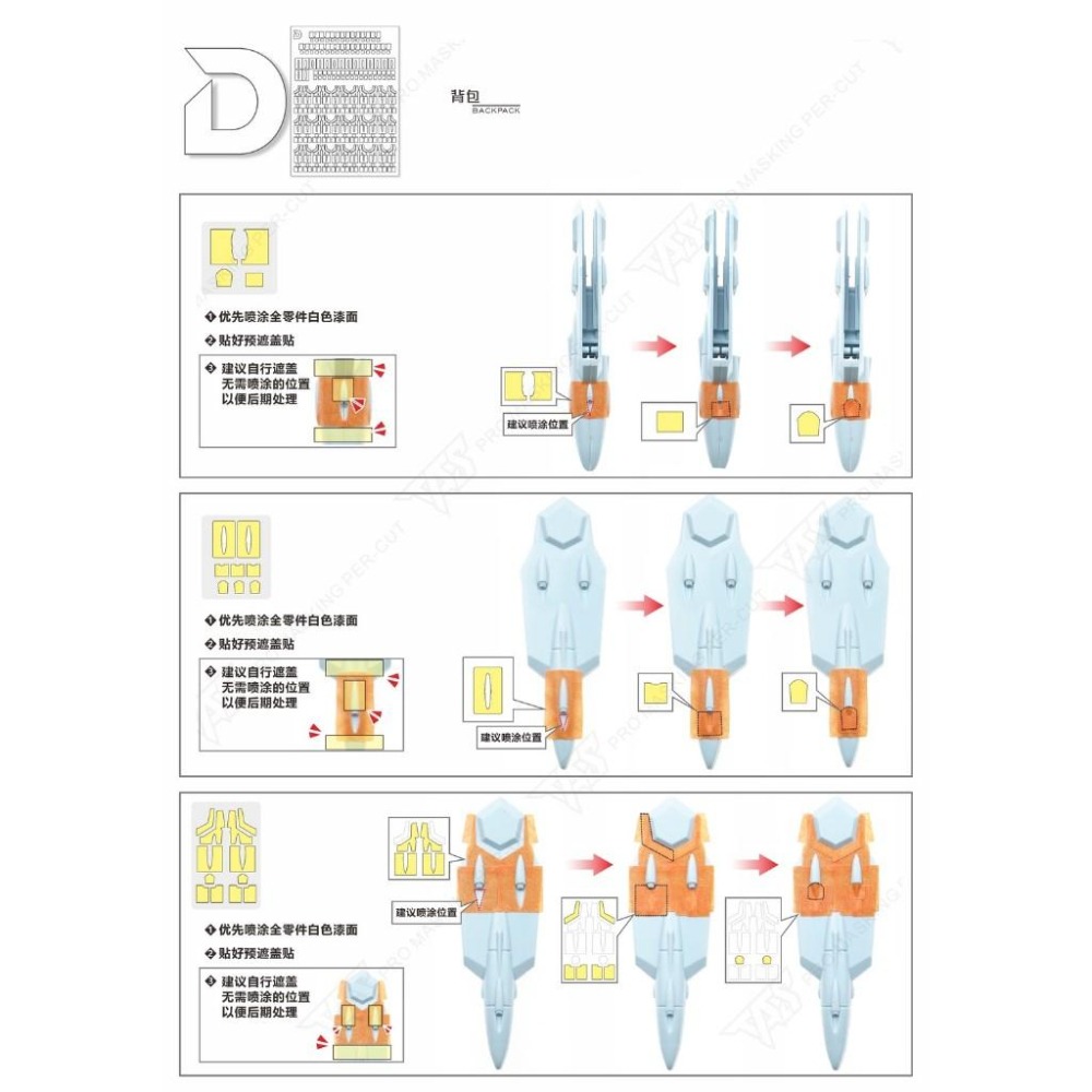 【模玩】※現貨※TAS沉迷者 萬代HG 黑騎士小隊 伽樓羅 預切遮蓋帶-細節圖6
