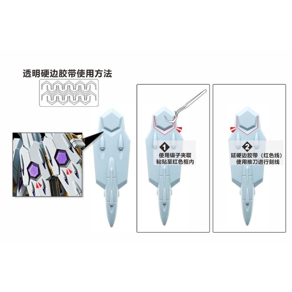 【模玩】※現貨※TAS沉迷者 萬代HG 黑騎士小隊 伽樓羅 預切遮蓋帶-細節圖7