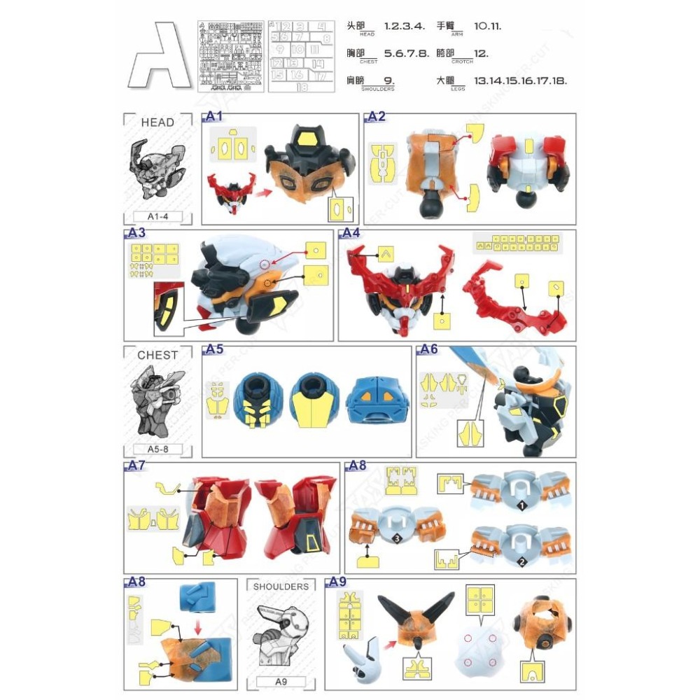 【模玩】 TAS沉迷者 萬代 HG GQUUUUX 專用預切遮蓋-細節圖2