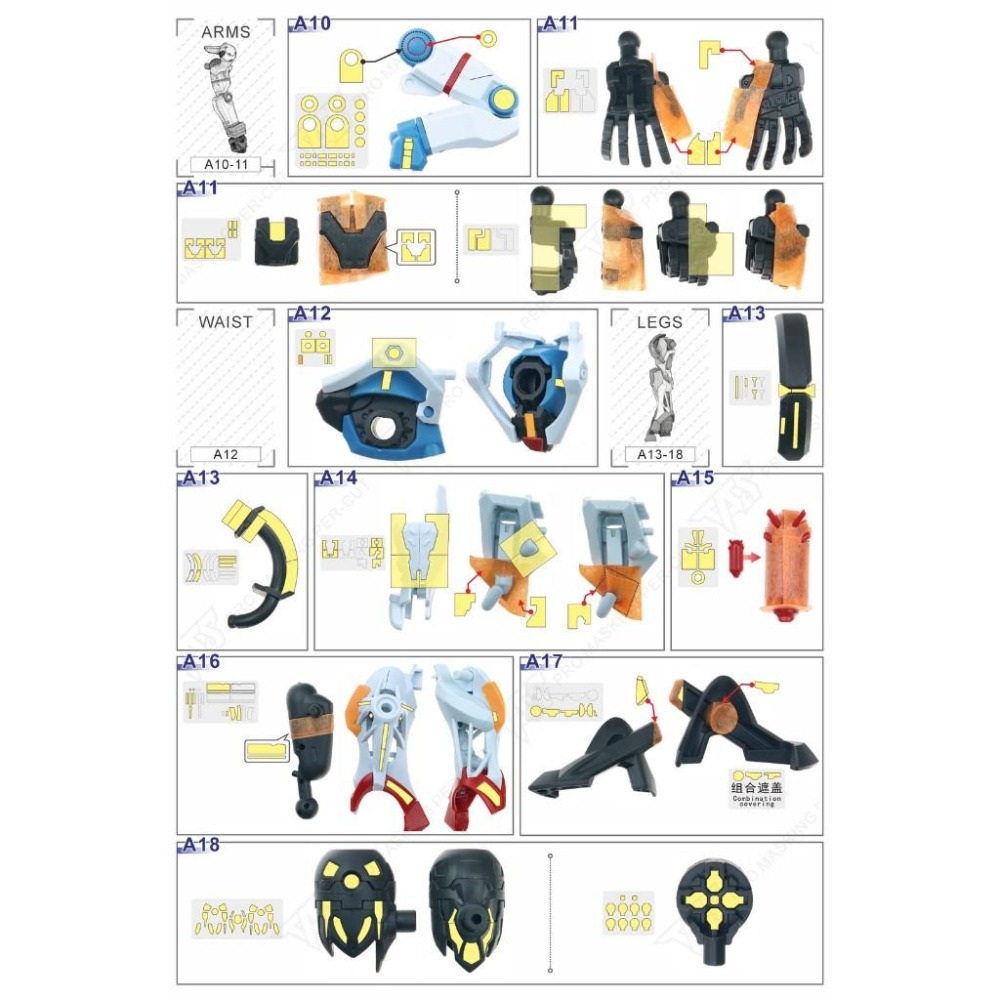 【模玩】 TAS沉迷者 萬代 HG GQUUUUX 專用預切遮蓋-細節圖3