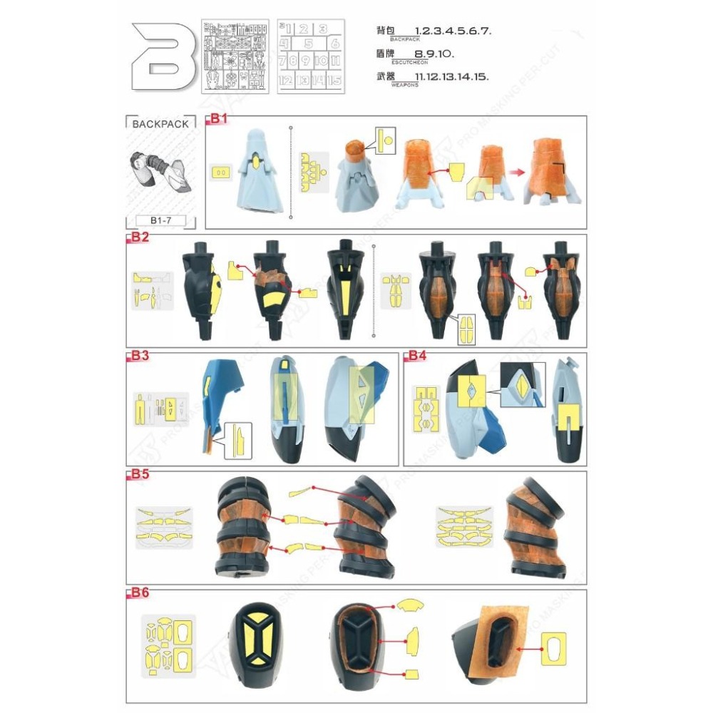 【模玩】 TAS沉迷者 萬代 HG GQUUUUX 專用預切遮蓋-細節圖4