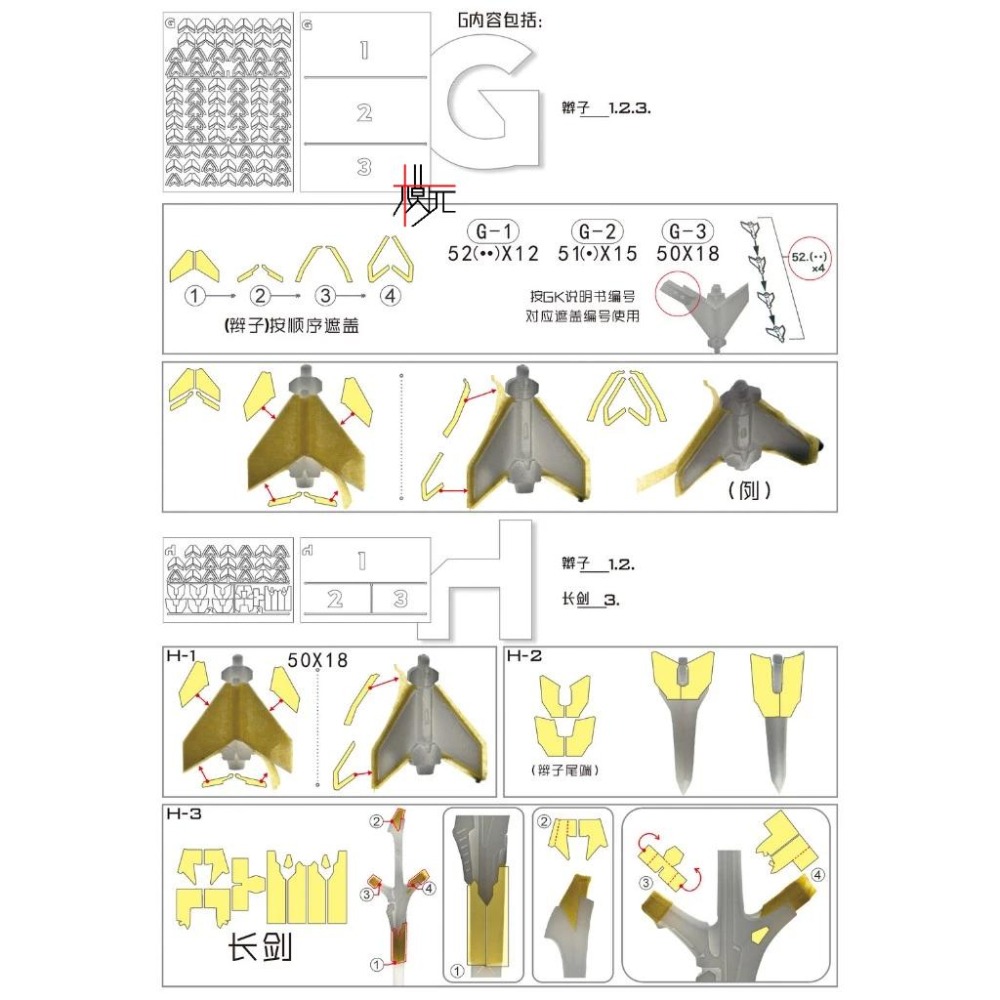 【模玩】TAS沉迷者 五星物語 1/72 破裂人偶 專用預裁切遮蓋帶-細節圖8