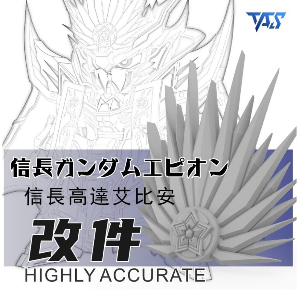 【模玩】 TAS沉迷者 萬代SDW 信長次代鋼彈 預裁切遮蓋-細節圖2