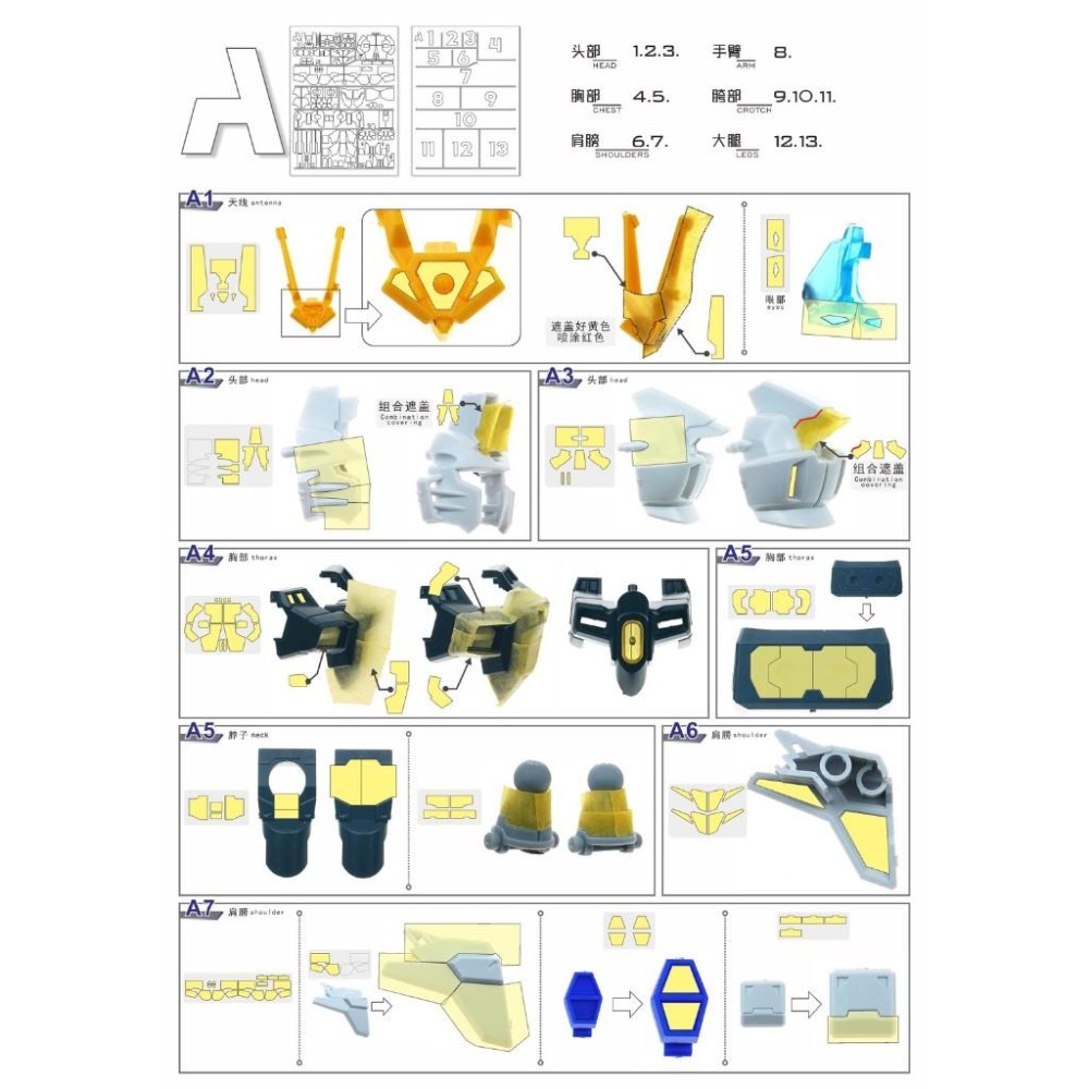 【模玩】※現貨※ TAS沉迷者 萬代HG全能攻擊自由預裁切遮蓋/蝕刻片/小改件-細節圖2