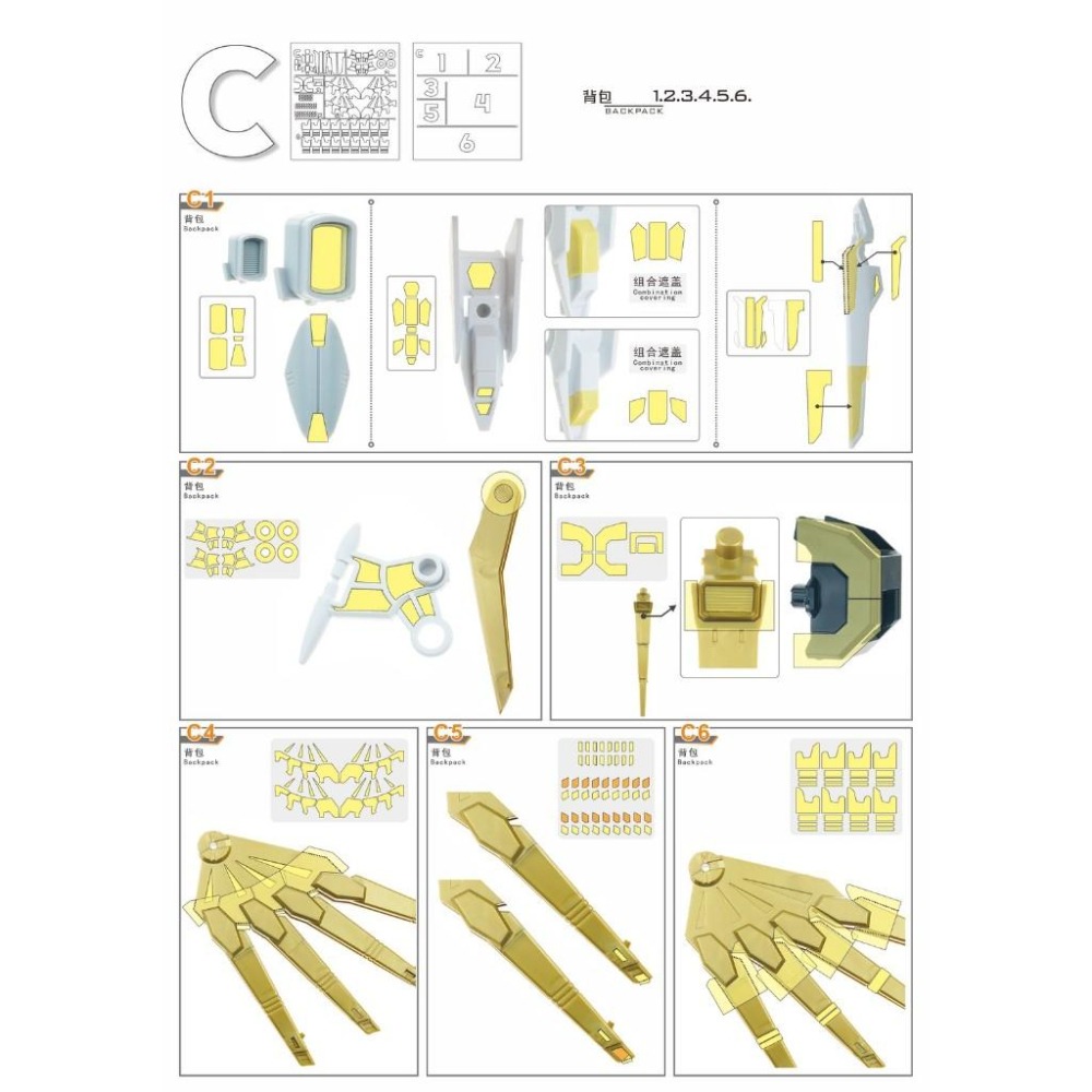 【模玩】※現貨※ TAS沉迷者 萬代HG全能攻擊自由預裁切遮蓋/蝕刻片/小改件-細節圖5