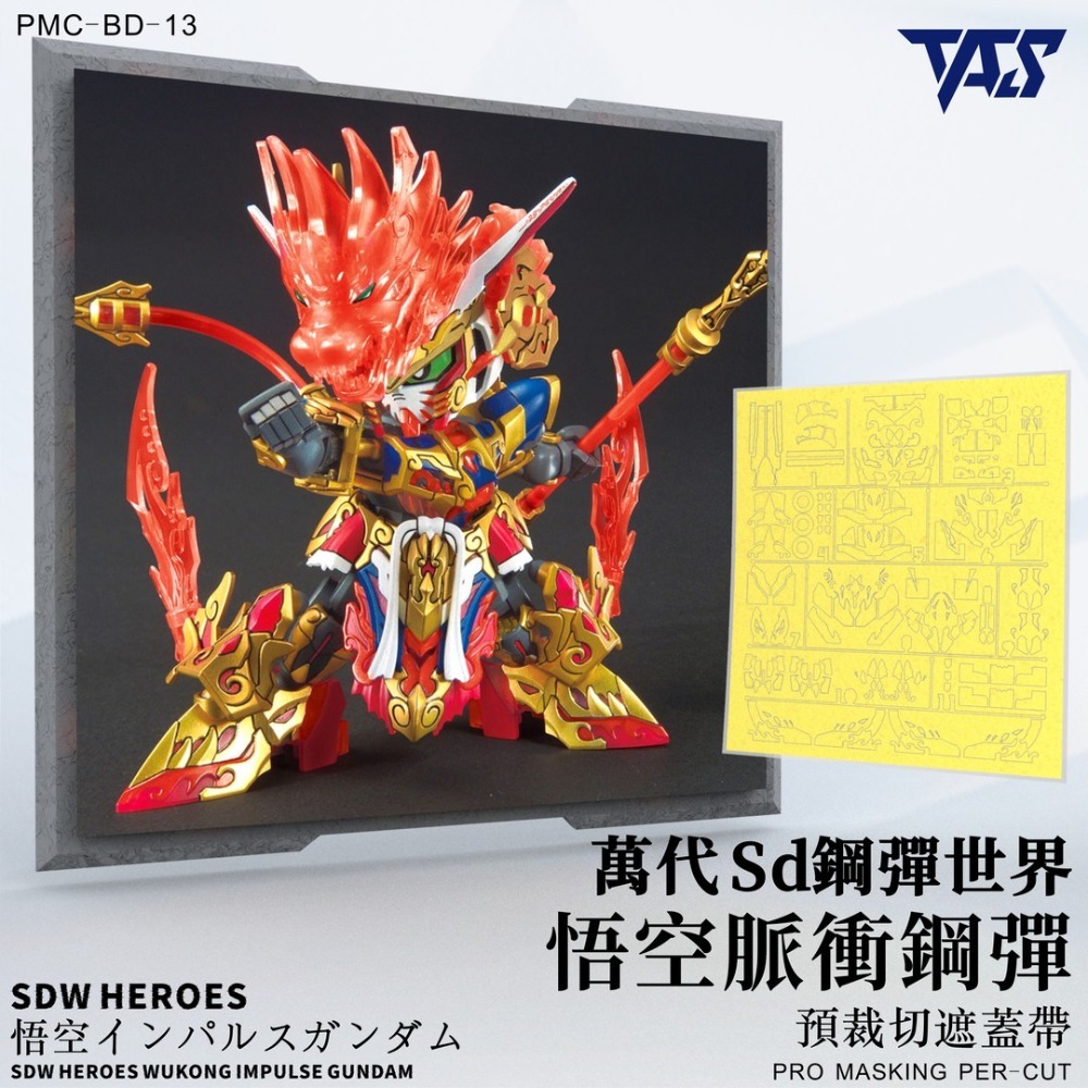 【模玩】 TAS沉迷者 萬代SDW 悟空脈衝鋼彈 DX擴充包 預裁切遮蓋帶-規格圖7