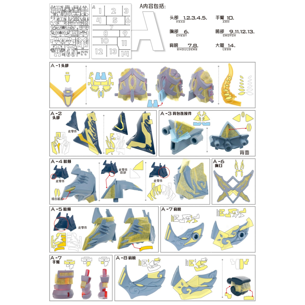 【模玩】TAS沉迷者 萬代SDW 術士神盾鋼彈 預裁切遮蓋帶-細節圖2