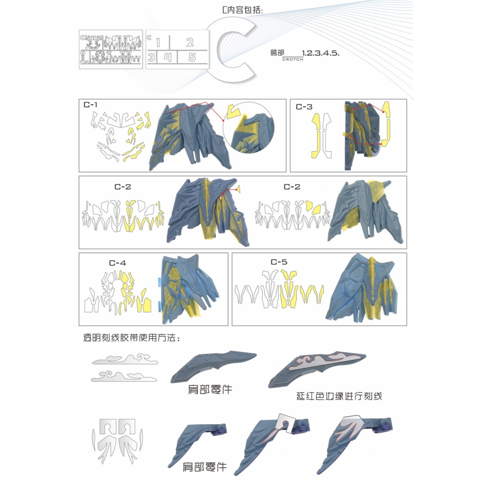 【模玩】TAS沉迷者 萬代SDW 無限正義變異龍 預裁切遮蓋帶-細節圖4