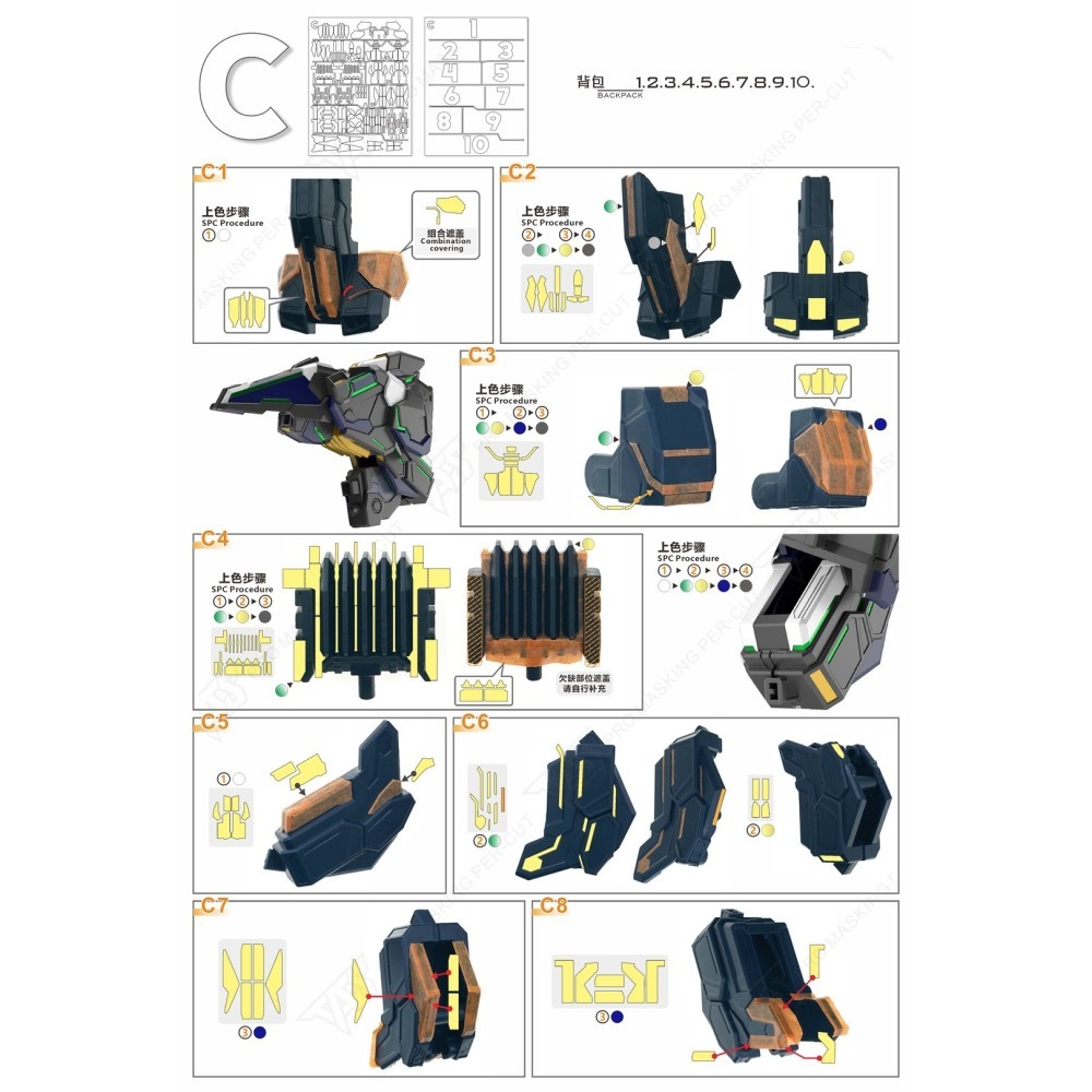 【模玩】TAS SDW 正義女神B型 預裁切遮蓋帶-細節圖6