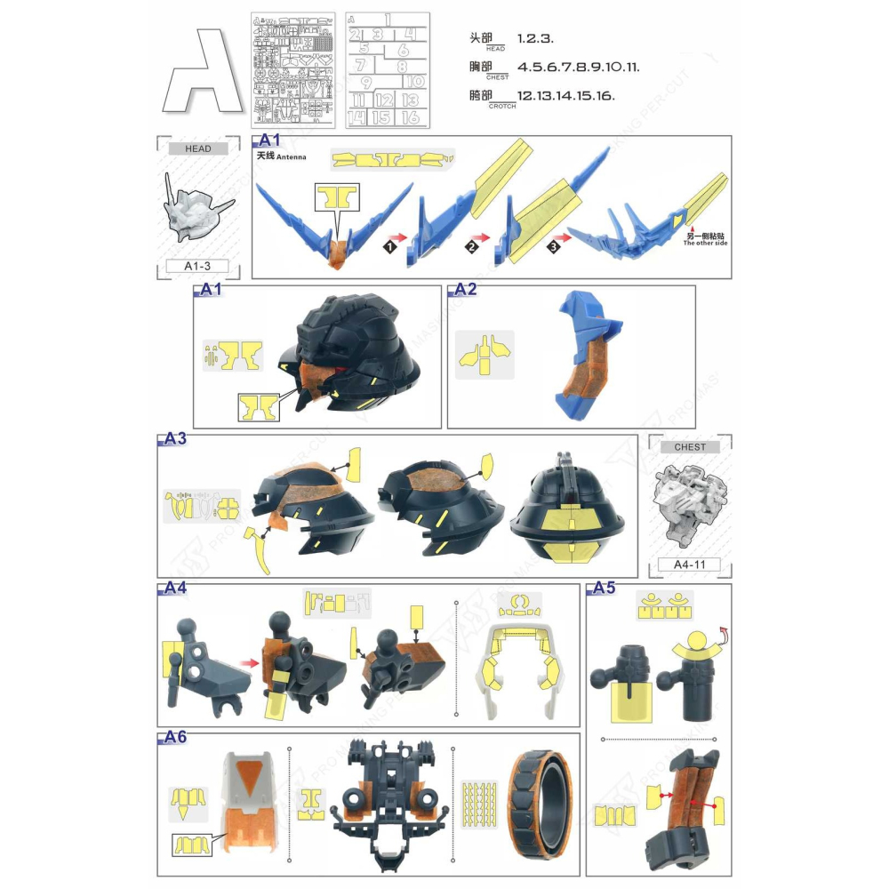【模玩】 TAS沉迷者 萬代 MG 殘命 專用預裁遮蓋-細節圖2
