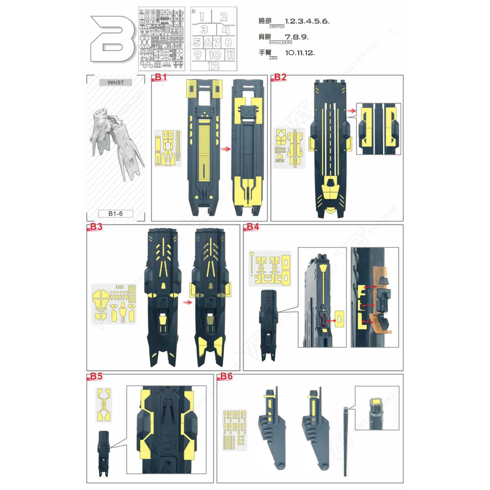 【模玩】 TAS沉迷者 萬代 MG 殘命 專用預裁遮蓋-細節圖4