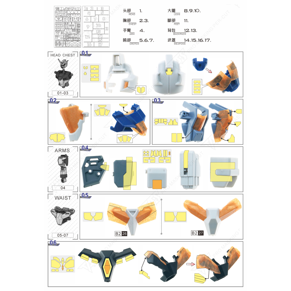 【模玩】TAS沉迷者 萬代HG 決鬥電擊鋼彈 預裁切遮蓋帶-細節圖2