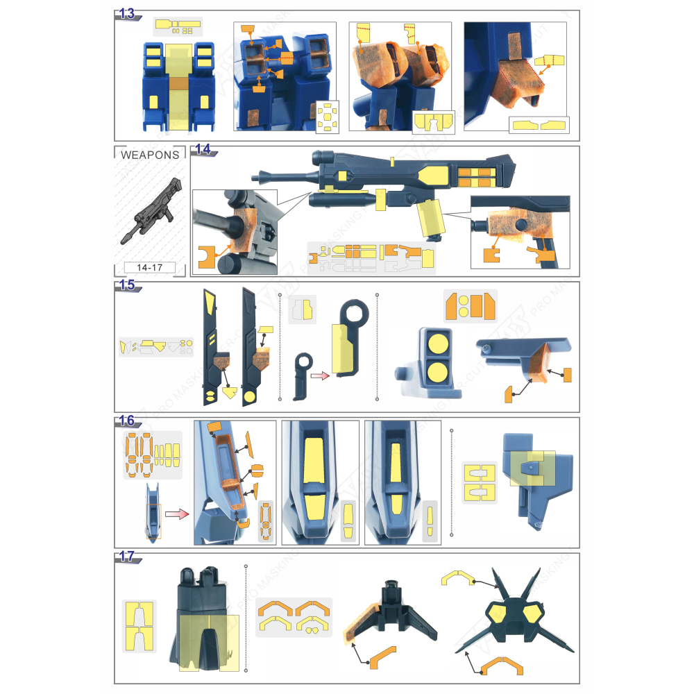 【模玩】TAS沉迷者 萬代HG 決鬥電擊鋼彈 預裁切遮蓋帶-細節圖4