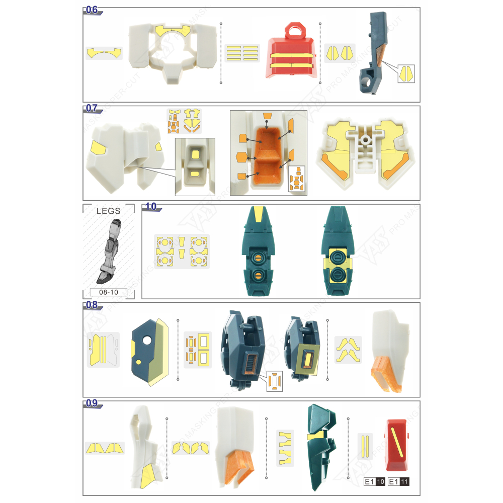 【模玩】TAS沉迷者 萬代HG 閃電暴風鋼彈 預裁切遮蓋帶-細節圖3