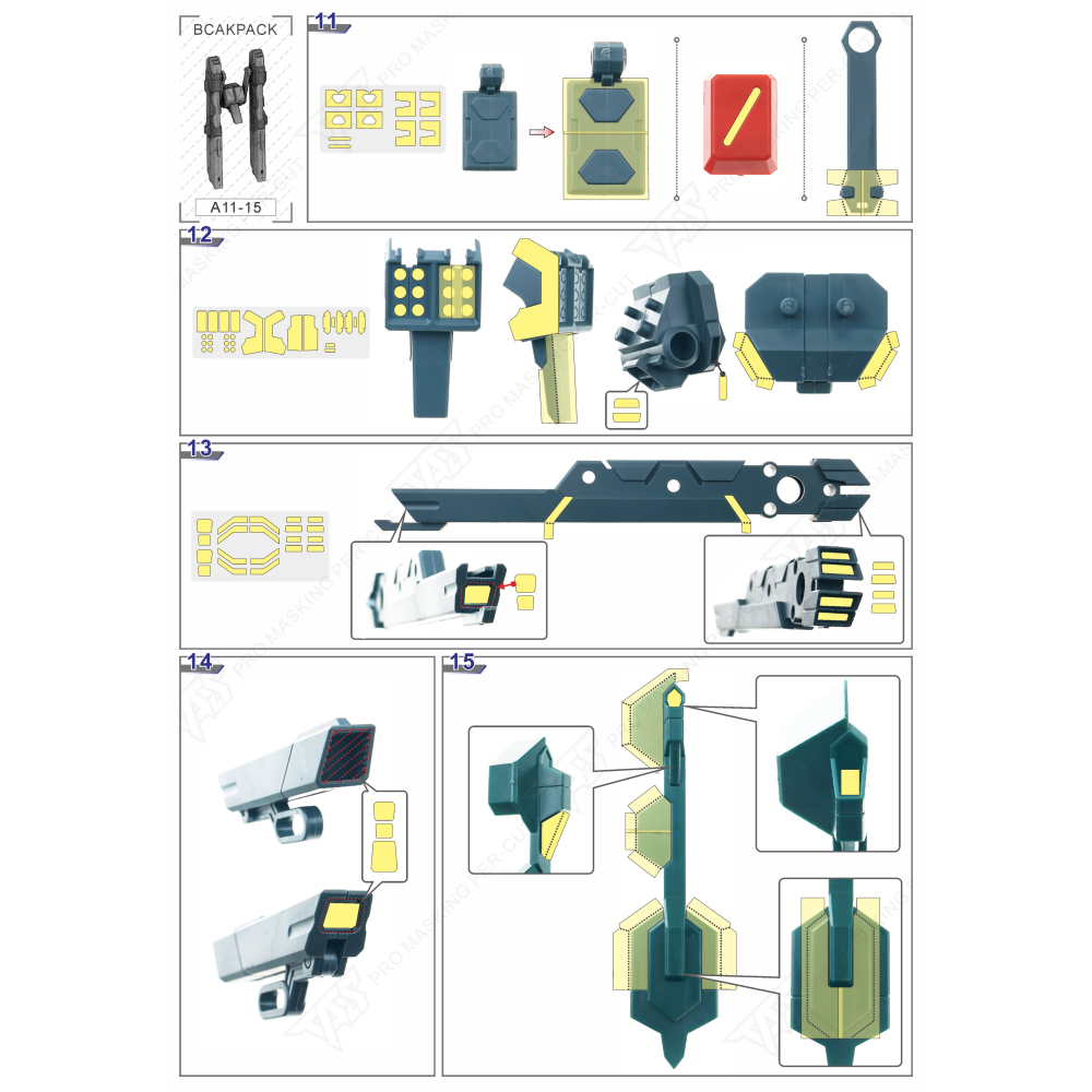 【模玩】TAS沉迷者 萬代HG 閃電暴風鋼彈 預裁切遮蓋帶-細節圖4
