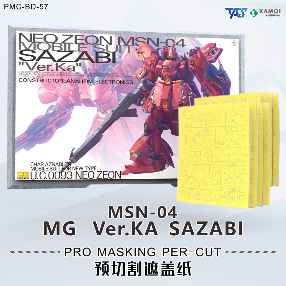 【模玩】TAS沉迷者 萬代 MG 卡版 沙薩比 預裁遮蓋/蝕刻片/改件-規格圖4