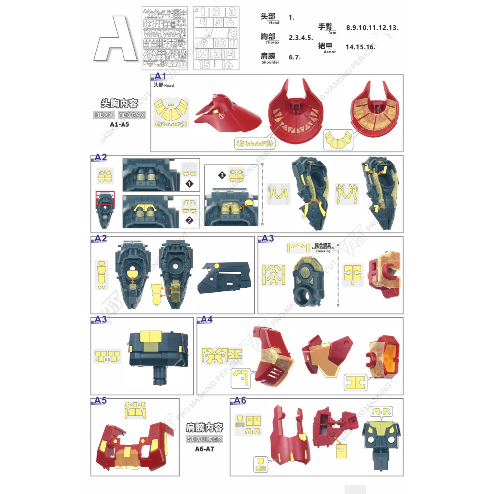 【模玩】 TAS沉迷者 萬代 RG 沙薩比 預切割遮蓋/蝕刻片/改件-細節圖2
