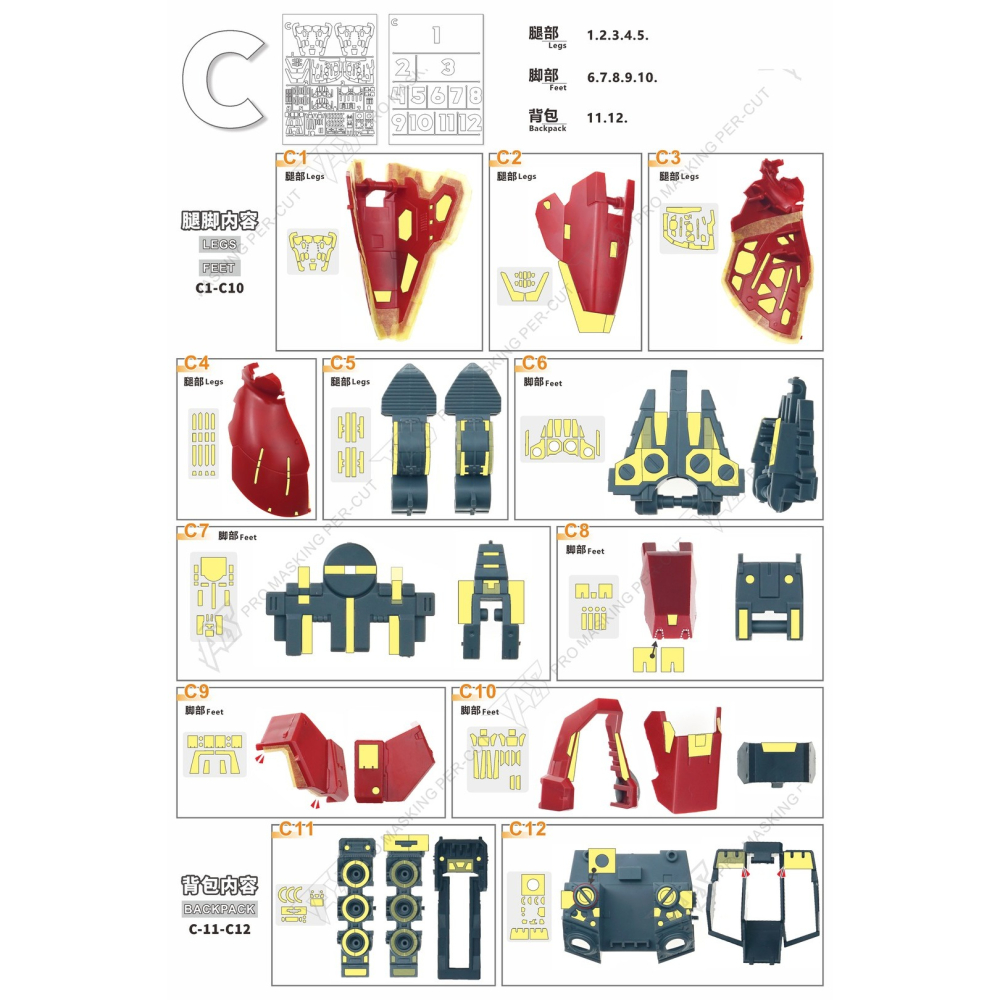 【模玩】 TAS沉迷者 萬代 RG 沙薩比 預切割遮蓋/蝕刻片/改件-細節圖6