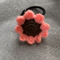 手作 毛線編織 花型髮圈 向日葵髮圈-規格圖2