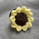 手作 毛線編織 花型髮圈 向日葵髮圈-規格圖2