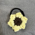 手作 毛線編織 花型髮圈 向日葵髮圈-規格圖2