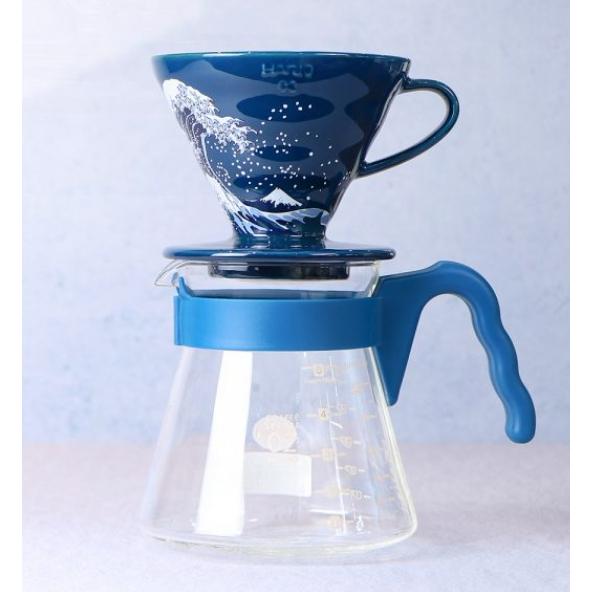 💖國金餐飲💖新上市沖浪裏HARIO V60 沖浪裏濾杯 吳須色 陶瓷濾杯02 凡購買皆加贈濾紙一包-細節圖2
