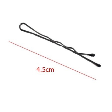 韓版髮飾黑色一字波浪夾女式盤髮包頭髮飾固定夾細髮夾流行髮夾波浪夾-細節圖3