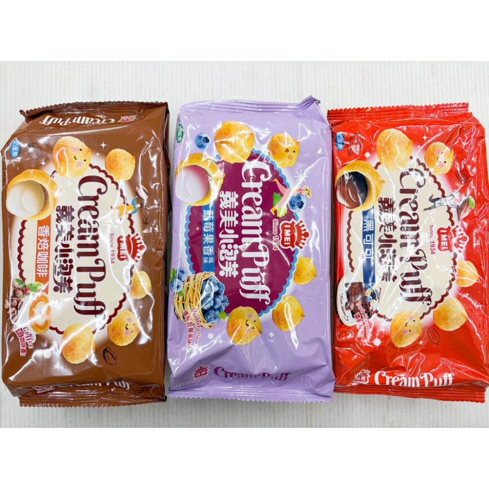 古早味餅乾 義美小泡芙 牛奶 草莓 巧克力藍莓 黑可可 咖啡 小泡芙 泡芙餅乾 泡芙 餅乾 零食 點心 奶蛋素 小包裝-細節圖3