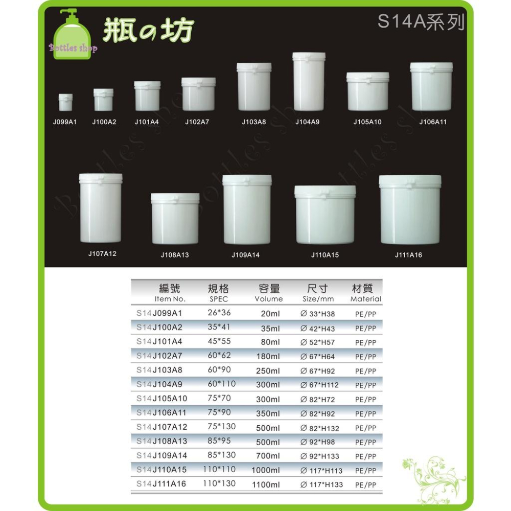 【瓶之坊】( S14A系列)易開罐/瓶瓶罐罐專賣(零售批發)-細節圖2