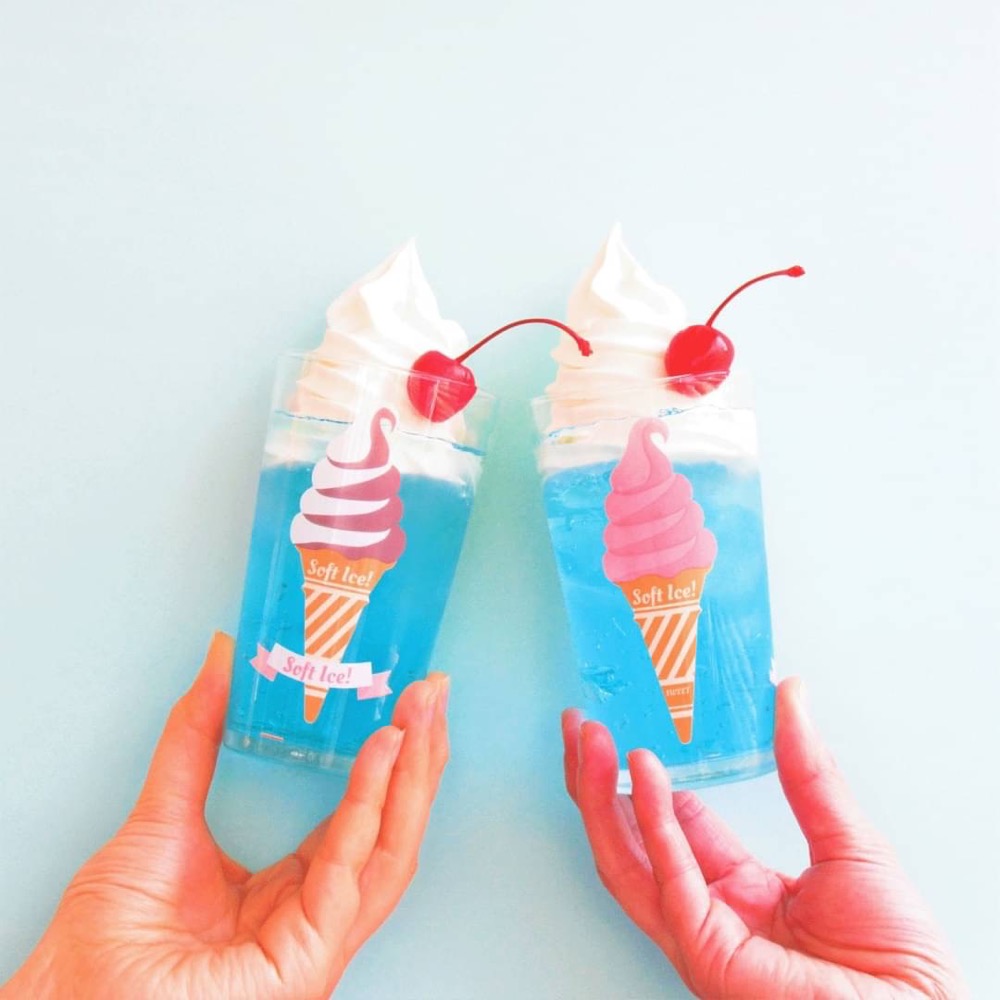 日本復古雜貨｜日本製 冷感變色冰淇淋玻璃杯 305ml ｜預購商品-細節圖3