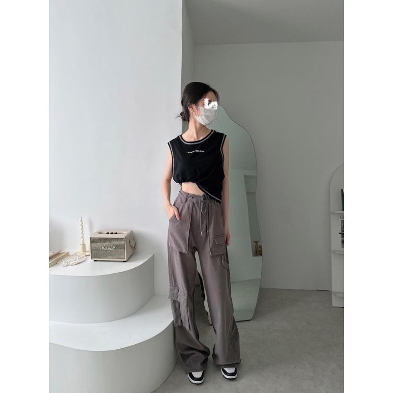 現貨  重工水洗立體口袋工裝褲✨-細節圖4